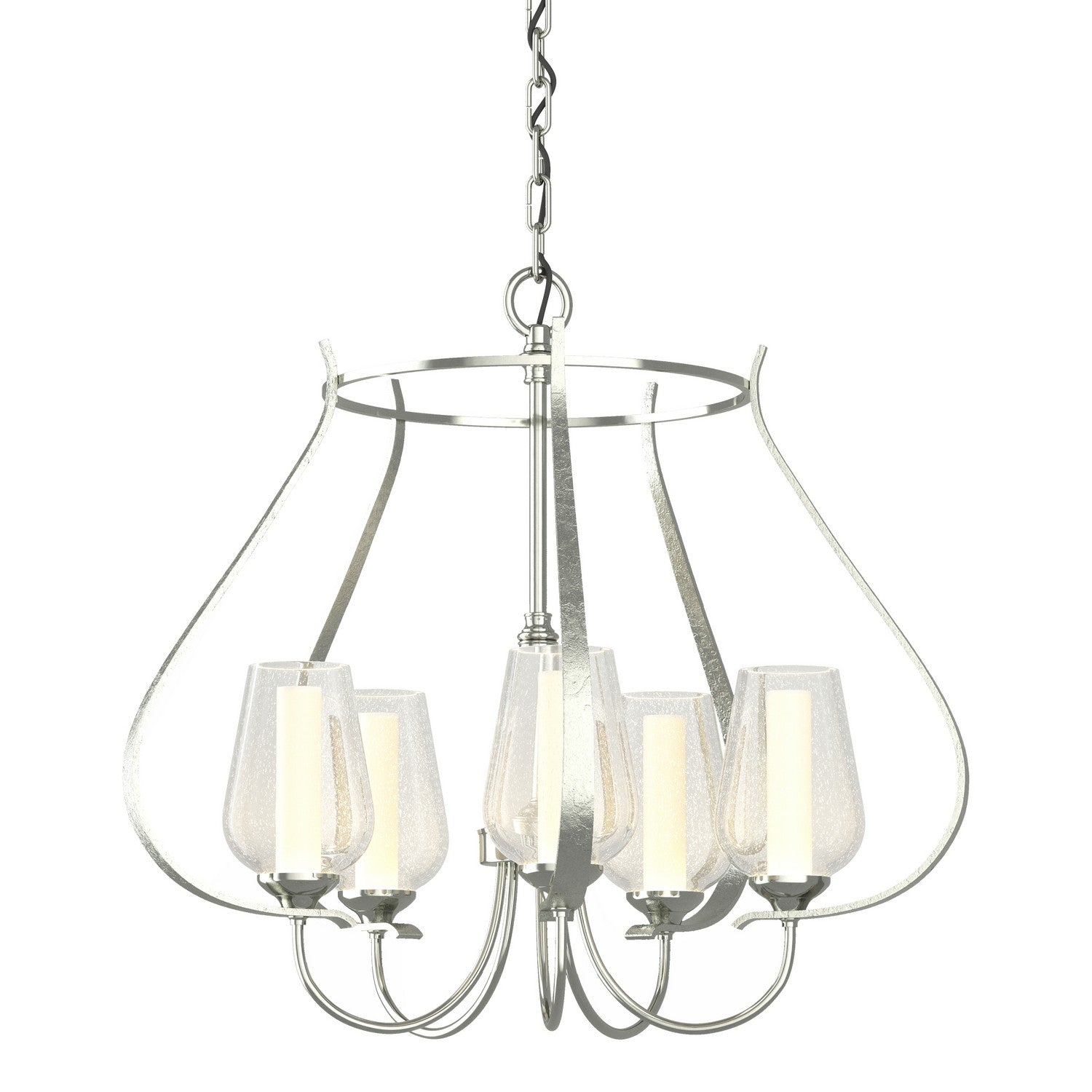 Hubbardton Forge - 103045-SKT-85-ZS0354 - Flora 5 Arm Chandelier - Flora - Sterling