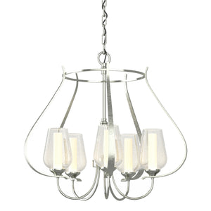 Hubbardton Forge - 103045-SKT-85-ZS0354 - Five Light Chandelier - Flora - Sterling