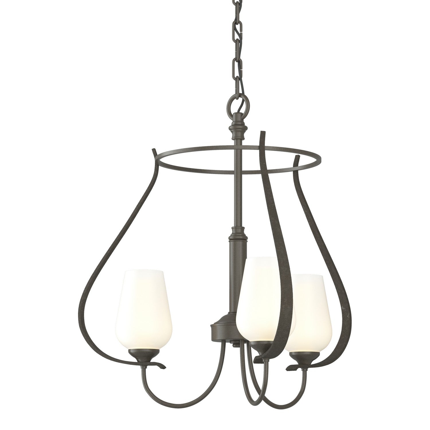 Hubbardton Forge - 103047-SKT-07-GG0303 - Flora 3 Arm Chandelier - Flora - Dark Smoke