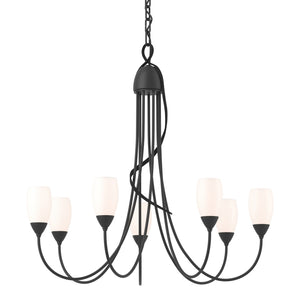 Hubbardton Forge - 103049-SKT-10-GG0444 - Seven Light Chandelier - Flora - Black