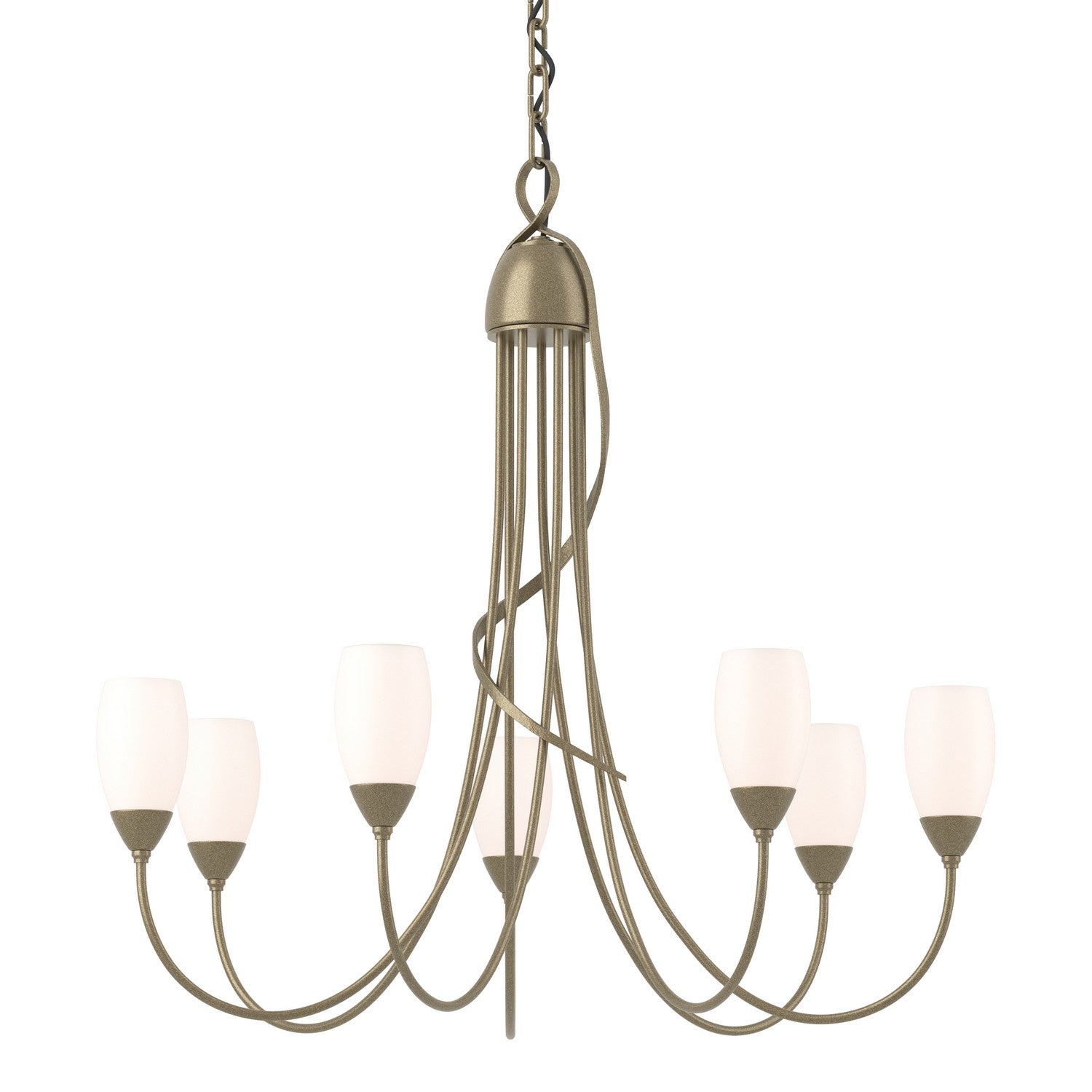 Hubbardton Forge - 103049-SKT-84-GG0444 - Seven Light Chandelier - Flora - Soft Gold