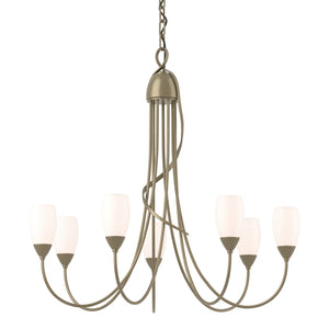 Hubbardton Forge - 103049-SKT-84-GG0444 - Seven Light Chandelier - Flora - Soft Gold