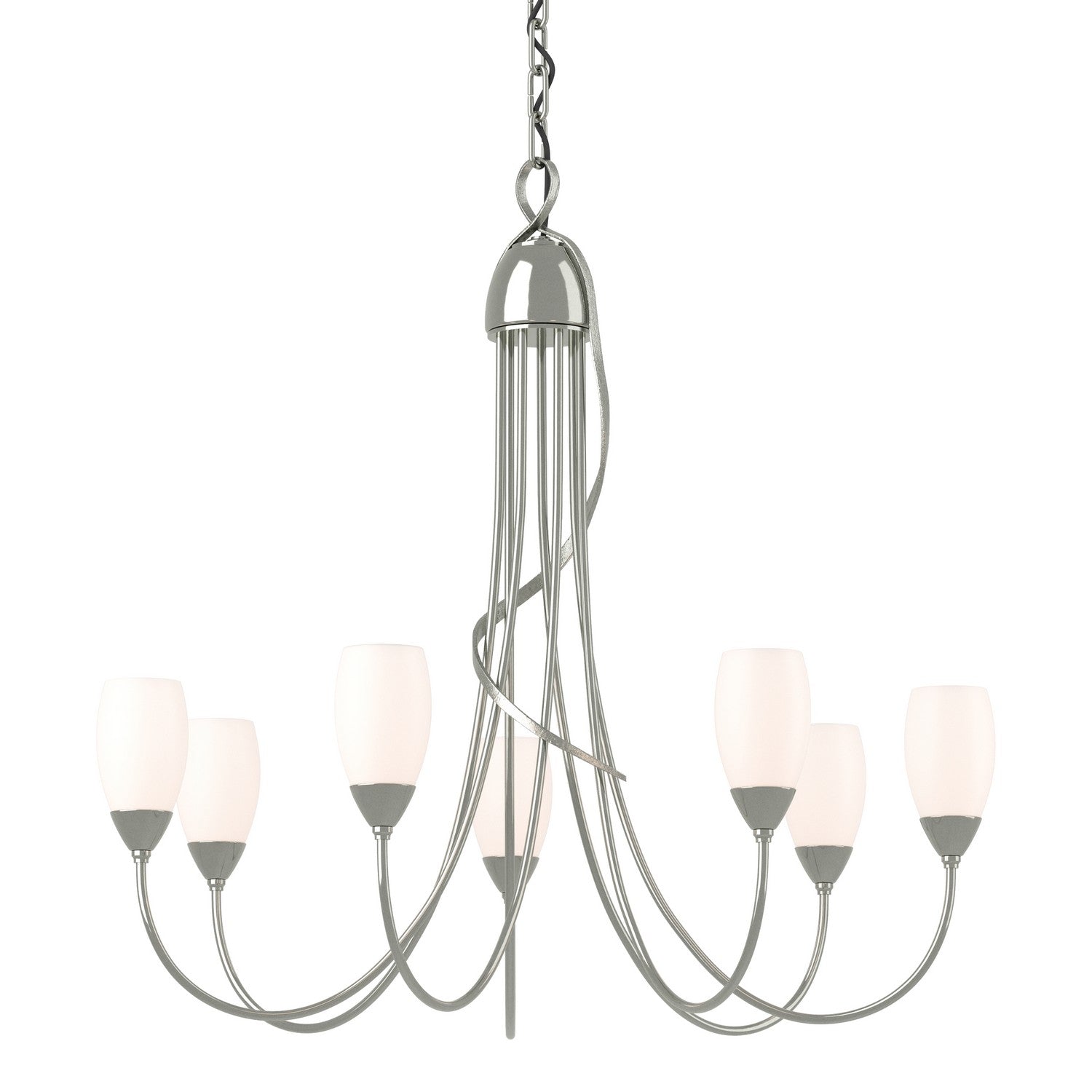 Hubbardton Forge - 103049-SKT-85-GG0444 - Seven Light Chandelier - Flora - Sterling