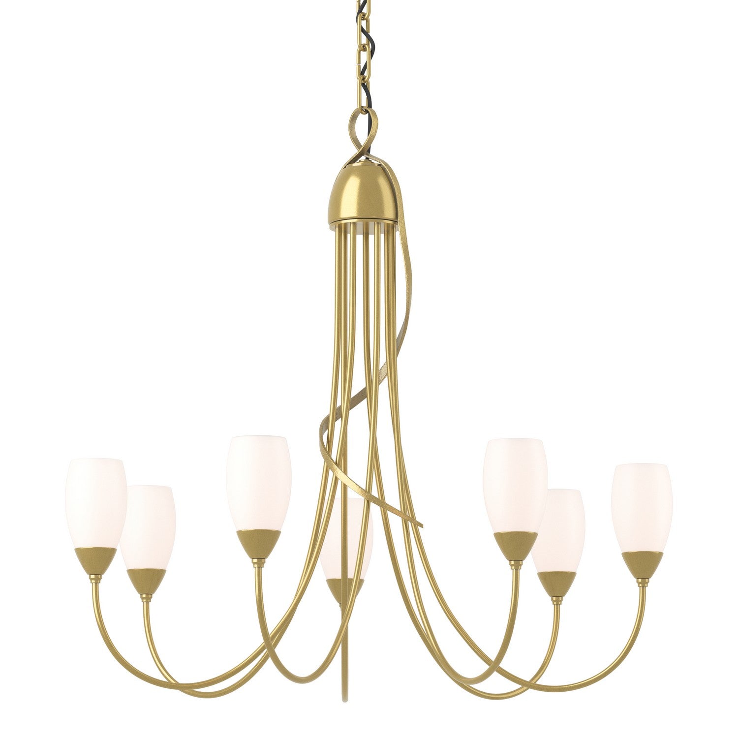 Hubbardton Forge - 103049-SKT-86-GG0444 - Seven Light Chandelier - Flora - Modern Brass