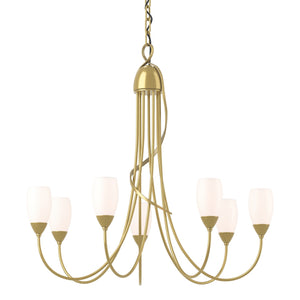 Hubbardton Forge - 103049-SKT-86-GG0444 - Seven Light Chandelier - Flora - Modern Brass