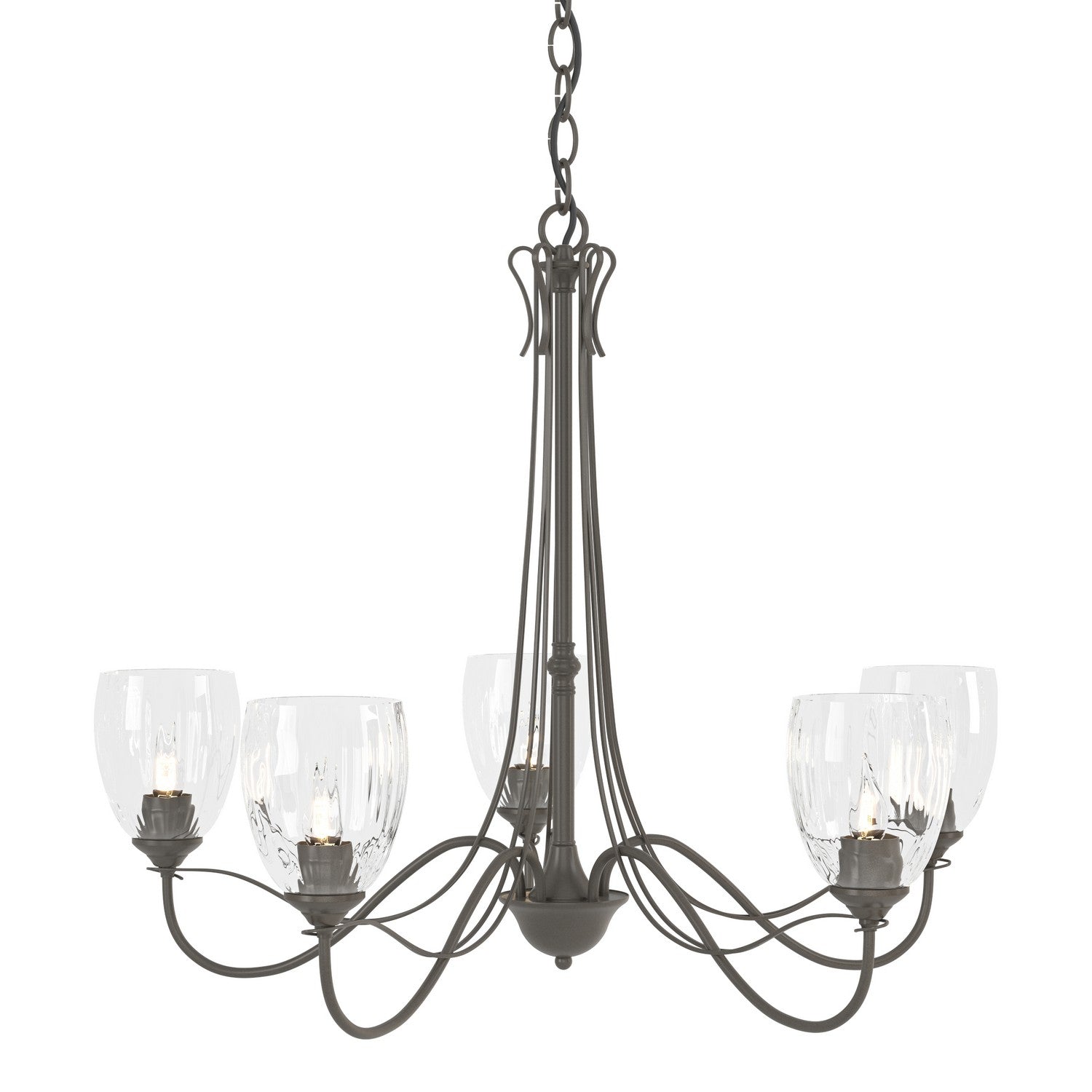 Hubbardton Forge - 103063-SKT-07-LL0083 - Five Light Chandelier - Trellis - Dark Smoke