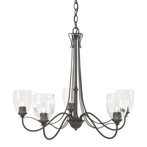 Hubbardton Forge - 103063-SKT-14-LL0083 - Five Light Chandelier - Trellis - Oil Rubbed Bronze