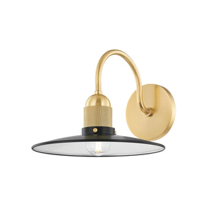 Mitzi - H793101-AGB/SBK - One Light Wall Sconce - Leanna - Aged Brass/Soft Black