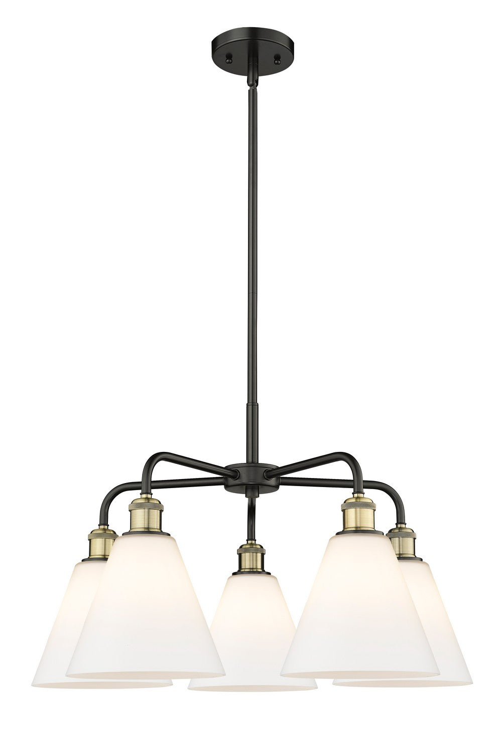 Innovations - 516-5CR-BAB-GBC-81 - Five Light Chandelier - Ballston - Black Antique Brass