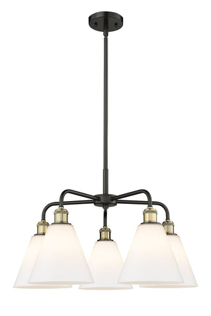 Innovations - 516-5CR-BAB-GBC-81 - Five Light Chandelier - Ballston - Black Antique Brass