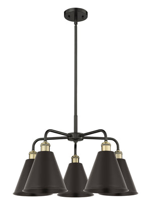 Innovations - 516-5CR-BAB-MBC-8-BK - Five Light Chandelier - Ballston - Black Antique Brass