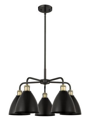 Innovations - 516-5CR-BAB-MBD-75-BK - Five Light Chandelier - Ballston - Black Antique Brass