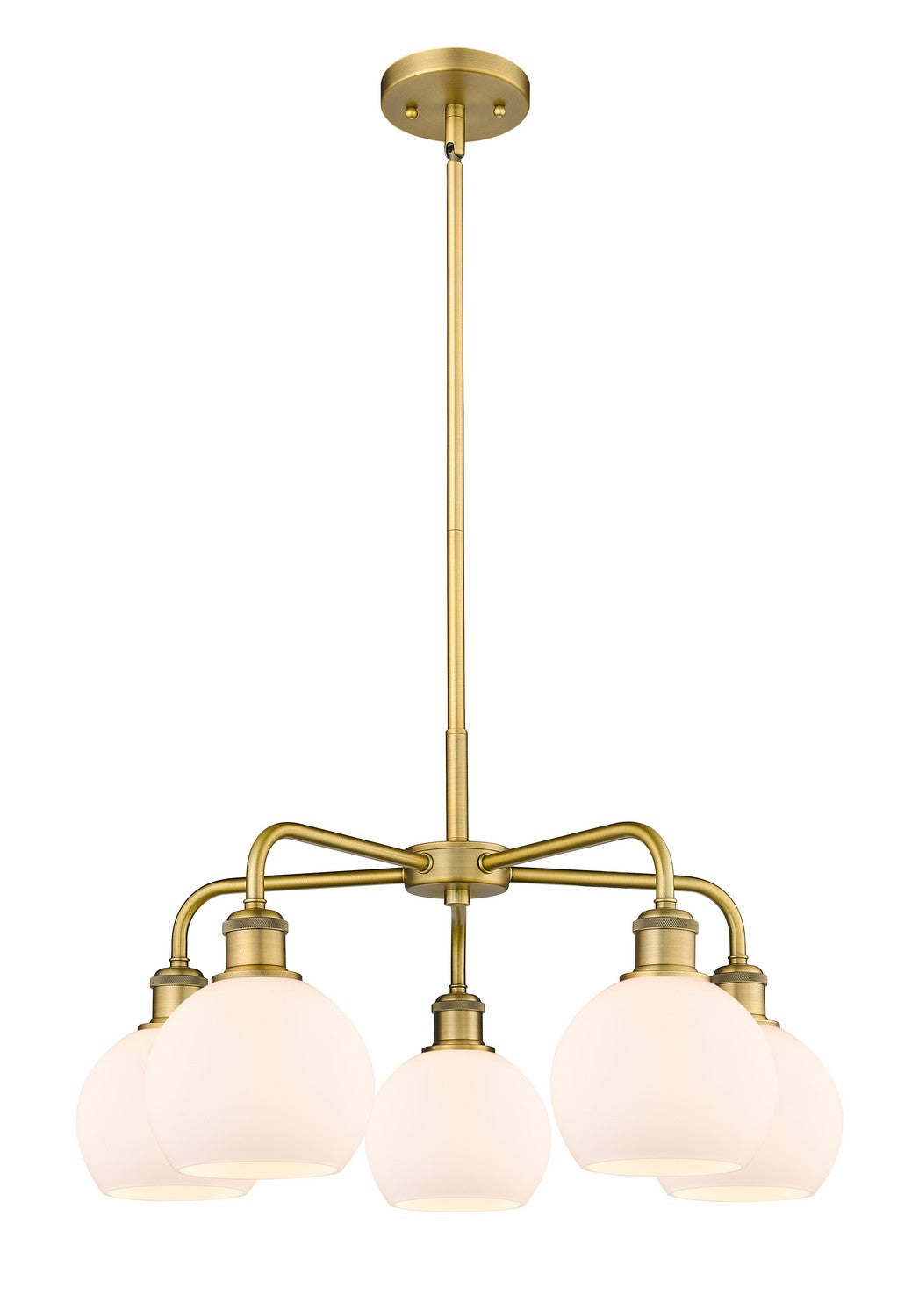 Innovations - 516-5CR-BB-G121-6 - Five Light Chandelier - Ballston - Brushed Brass