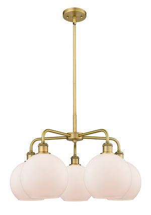 Innovations - 516-5CR-BB-G121-8 - Five Light Chandelier - Ballston - Brushed Brass