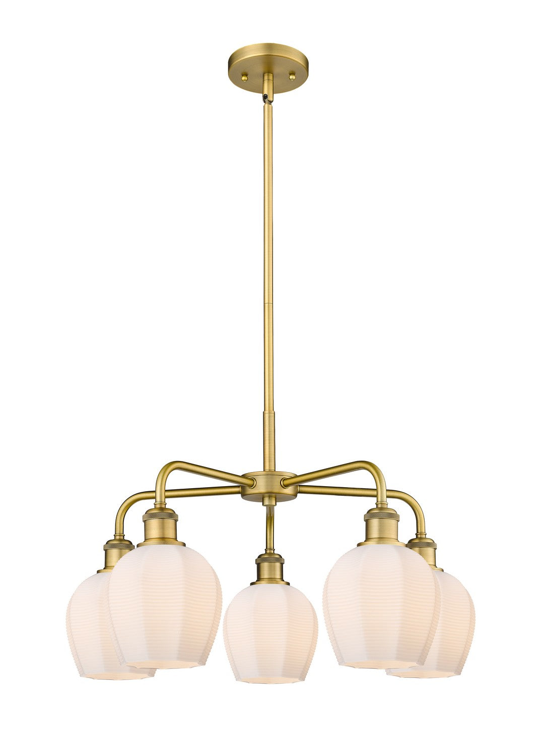 Innovations - 516-5CR-BB-G461-6 - Five Light Chandelier - Ballston - Brushed Brass