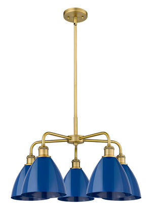 Innovations - 516-5CR-BB-MBD-75-BL - Five Light Chandelier - Ballston - Brushed Brass