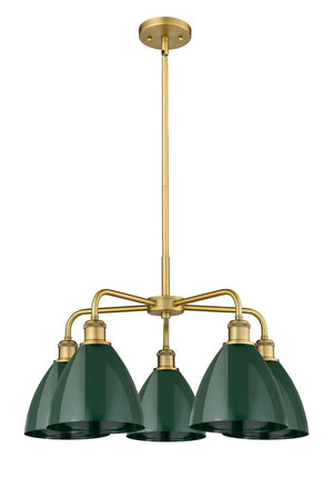 Innovations - 516-5CR-BB-MBD-75-GR - Five Light Chandelier - Ballston - Brushed Brass