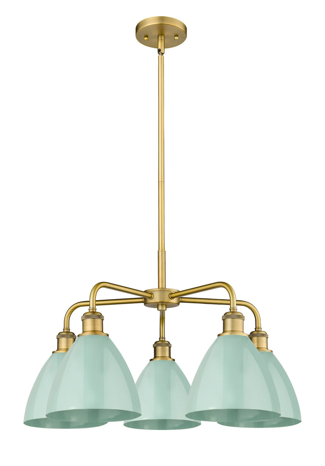 Innovations - 516-5CR-BB-MBD-75-SF - Five Light Chandelier - Ballston - Brushed Brass