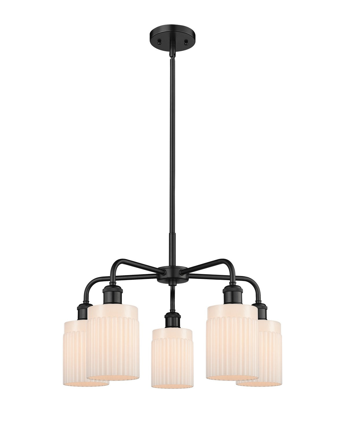 Innovations - 516-5CR-BK-G341 - Five Light Chandelier - Ballston - Matte Black