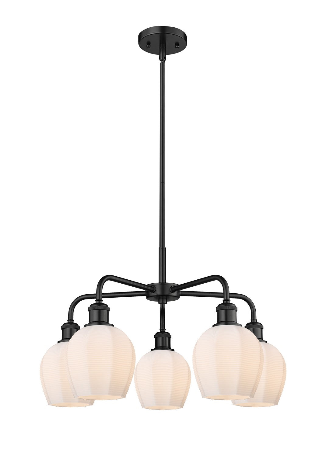 Innovations - 516-5CR-BK-G461-6 - Five Light Chandelier - Ballston - Matte Black