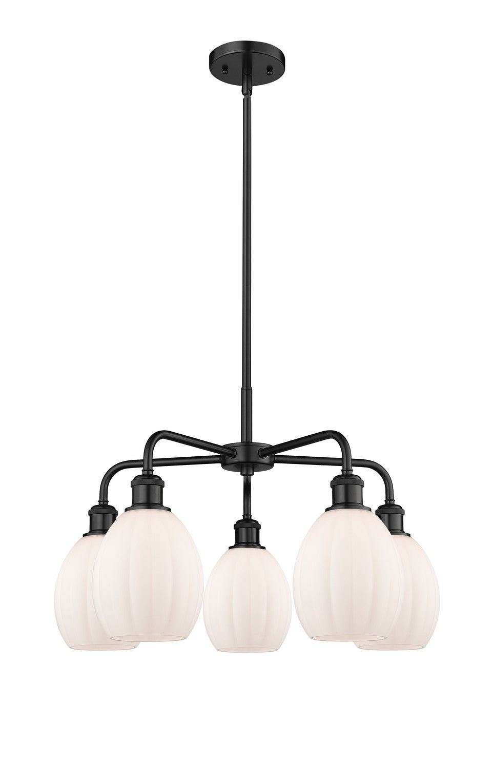 Innovations - 516-5CR-BK-G81 - Five Light Chandelier - Downtown Urban - Matte Black