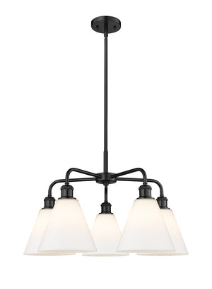 Innovations - 516-5CR-BK-GBC-81 - Five Light Chandelier - Downtown Urban - Matte Black