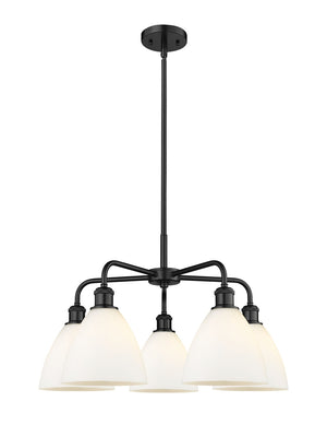 Innovations - 516-5CR-BK-GBD-751 - Five Light Chandelier - Downtown Urban - Matte Black