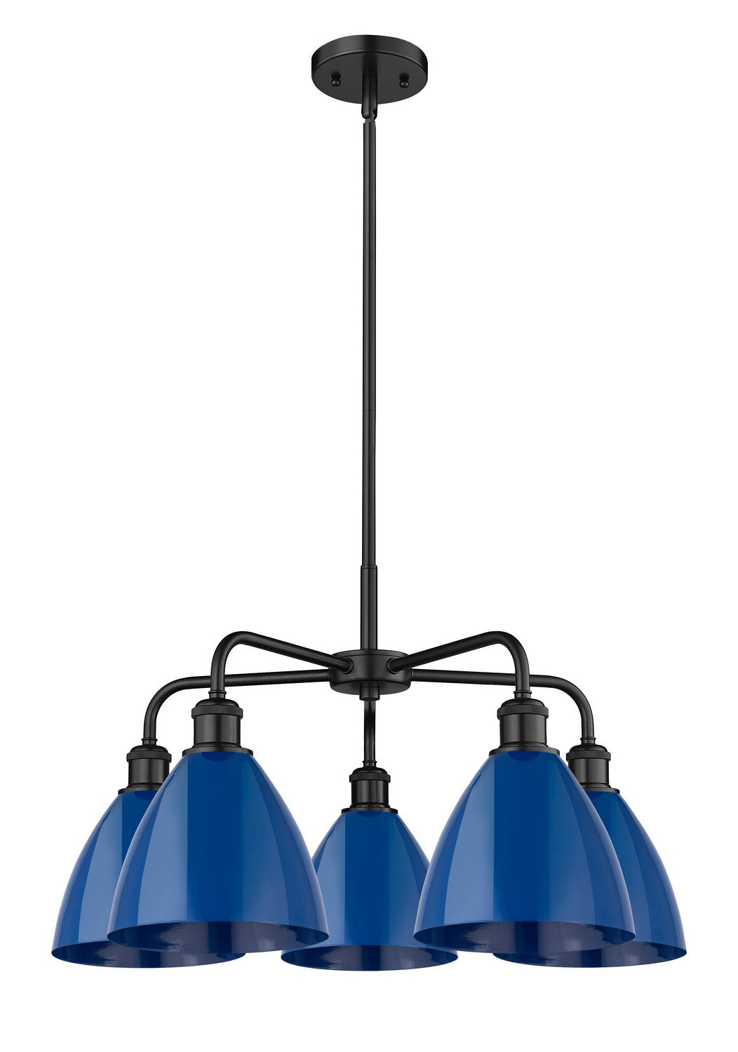 Innovations - 516-5CR-BK-MBD-75-BL - Five Light Chandelier - Downtown Urban - Matte Black