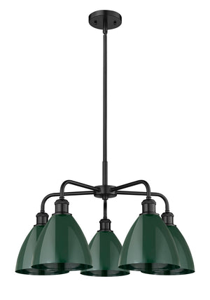 Innovations - 516-5CR-BK-MBD-75-GR - Five Light Chandelier - Downtown Urban - Matte Black