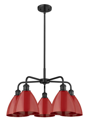 Innovations - 516-5CR-BK-MBD-75-RD - Five Light Chandelier - Downtown Urban - Matte Black