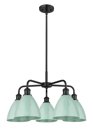 Innovations - 516-5CR-BK-MBD-75-SF - Five Light Chandelier - Downtown Urban - Matte Black