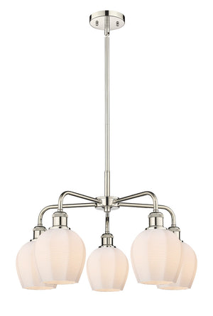 Innovations - 516-5CR-PN-G461-6 - Five Light Chandelier - Ballston - Polished Nickel