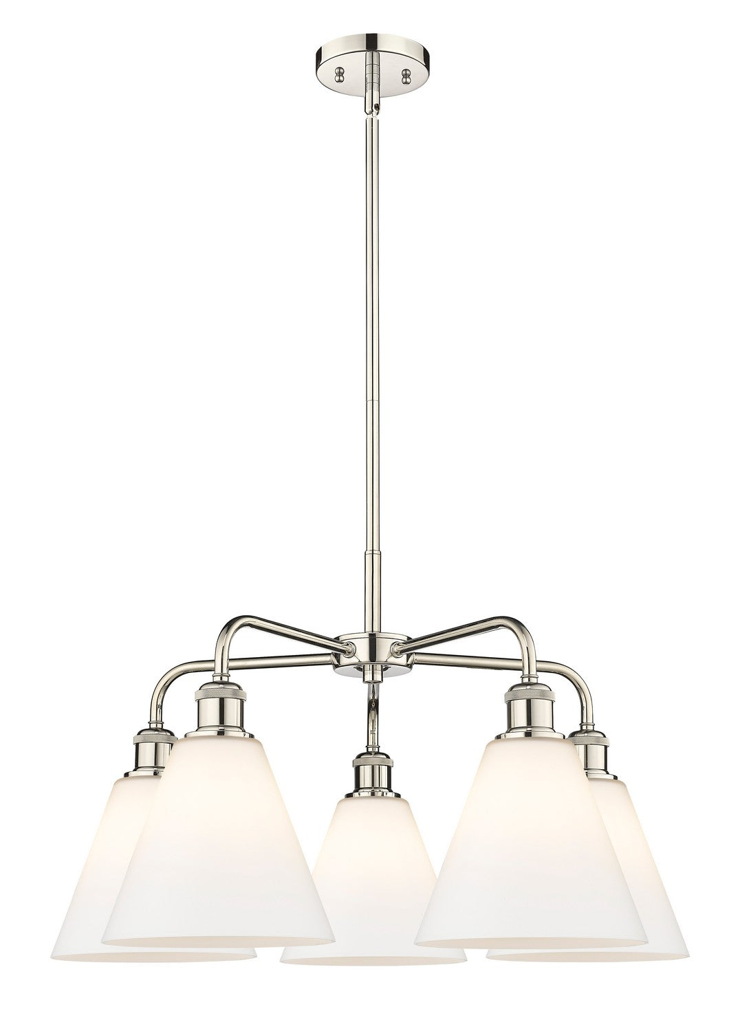 Innovations - 516-5CR-PN-GBC-81 - Five Light Chandelier - Ballston - Polished Nickel