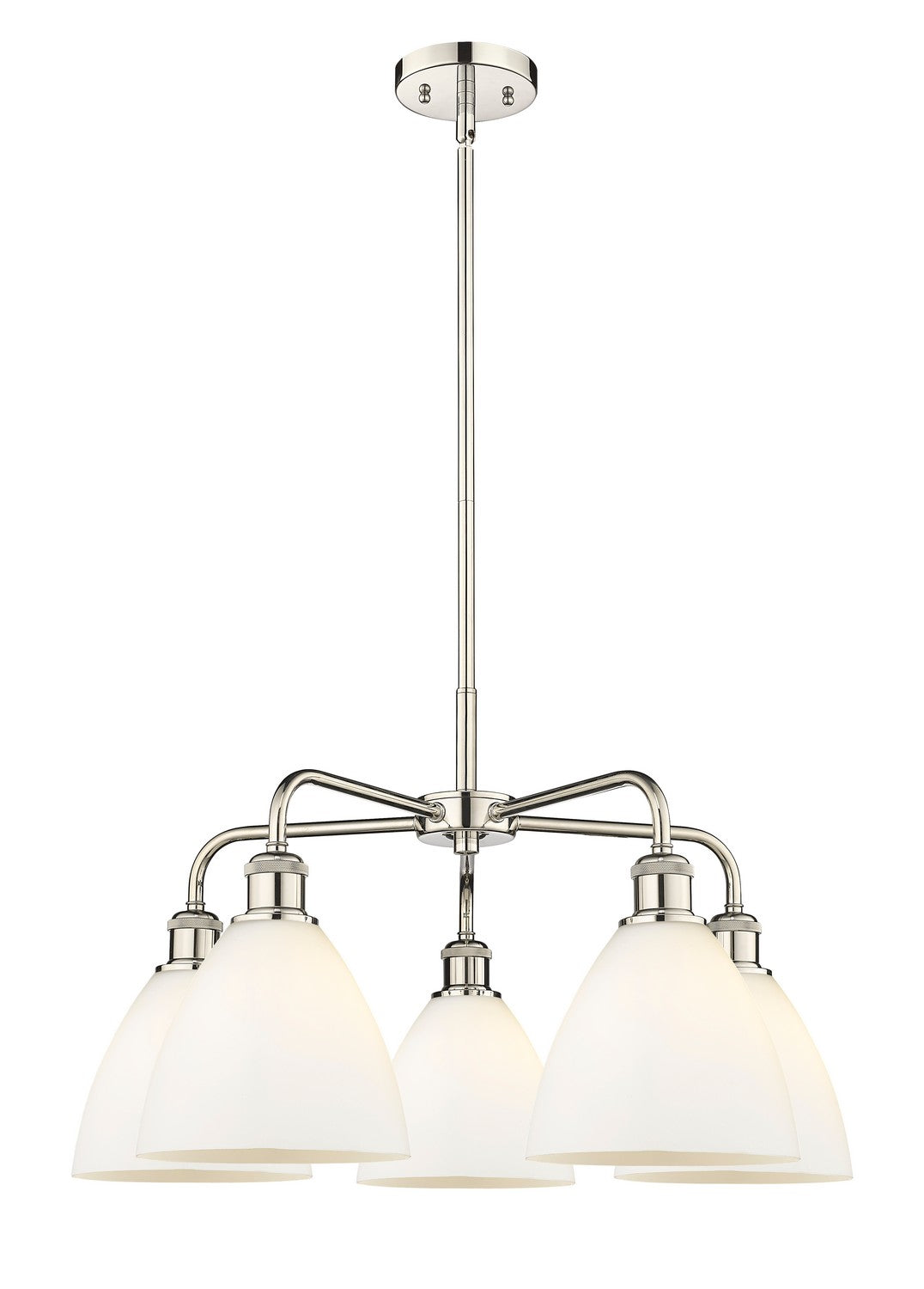 Innovations - 516-5CR-PN-GBD-751 - Five Light Chandelier - Ballston - Polished Nickel