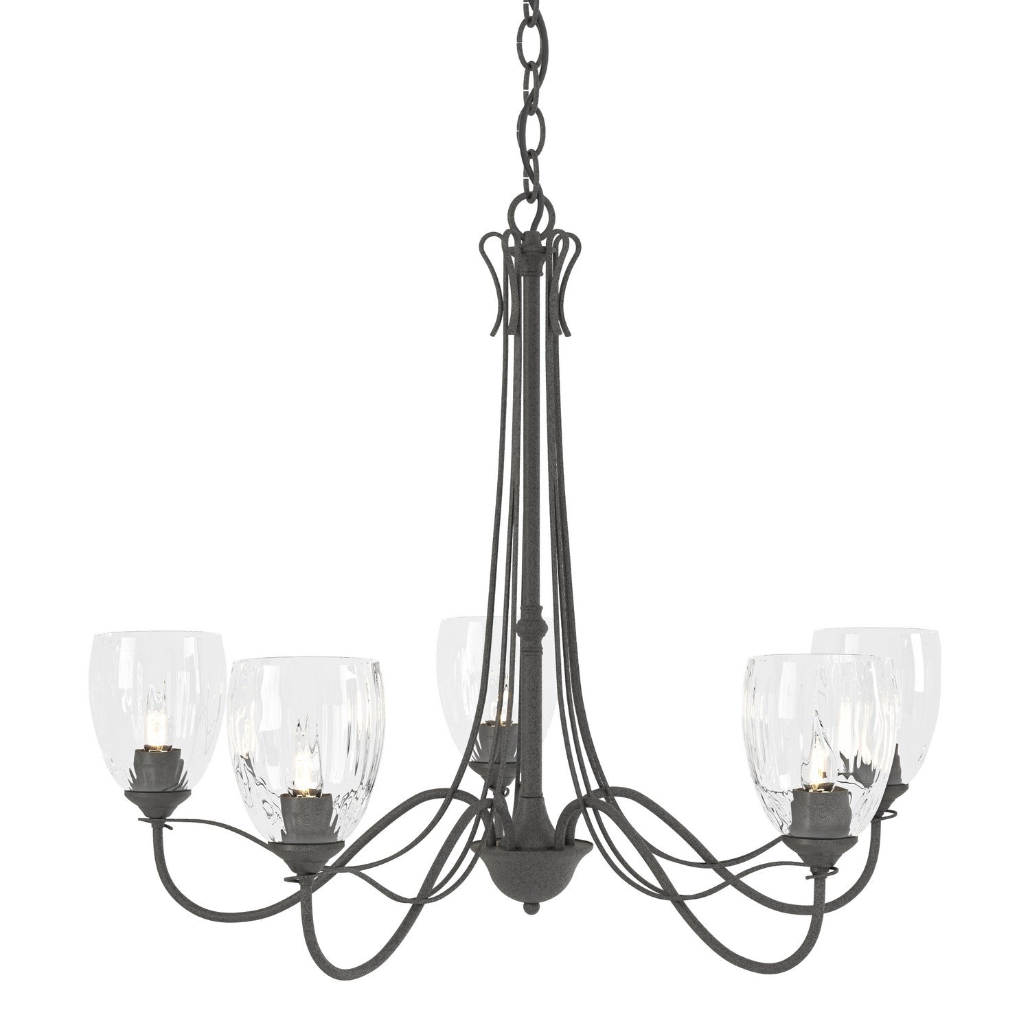 Hubbardton Forge - 103063-SKT-20-LL0083 - Five Light Chandelier - Trellis - Natural Iron