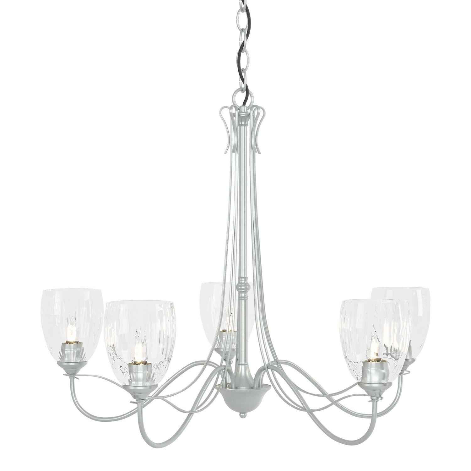 Hubbardton Forge - 103063-SKT-82-LL0083 - Five Light Chandelier - Trellis - Vintage Platinum