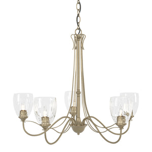 Hubbardton Forge - 103063-SKT-84-LL0083 - Five Light Chandelier - Trellis - Soft Gold