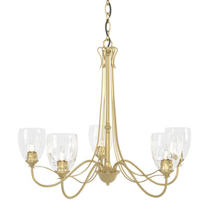 Hubbardton Forge - 103063-SKT-86-LL0083 - Five Light Chandelier - Trellis - Modern Brass