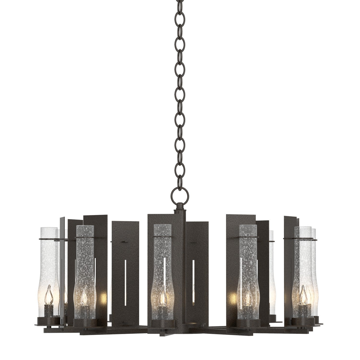 Hubbardton Forge - 103290-SKT-14-II0184 - Ten Light Chandelier - New Town - Oil Rubbed Bronze