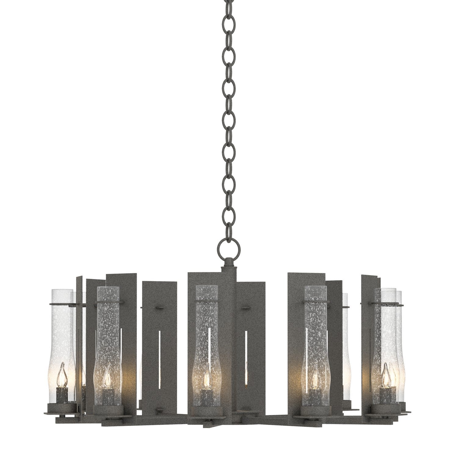 Hubbardton Forge - 103290-SKT-20-II0184 - Ten Light Chandelier - New Town - Natural Iron