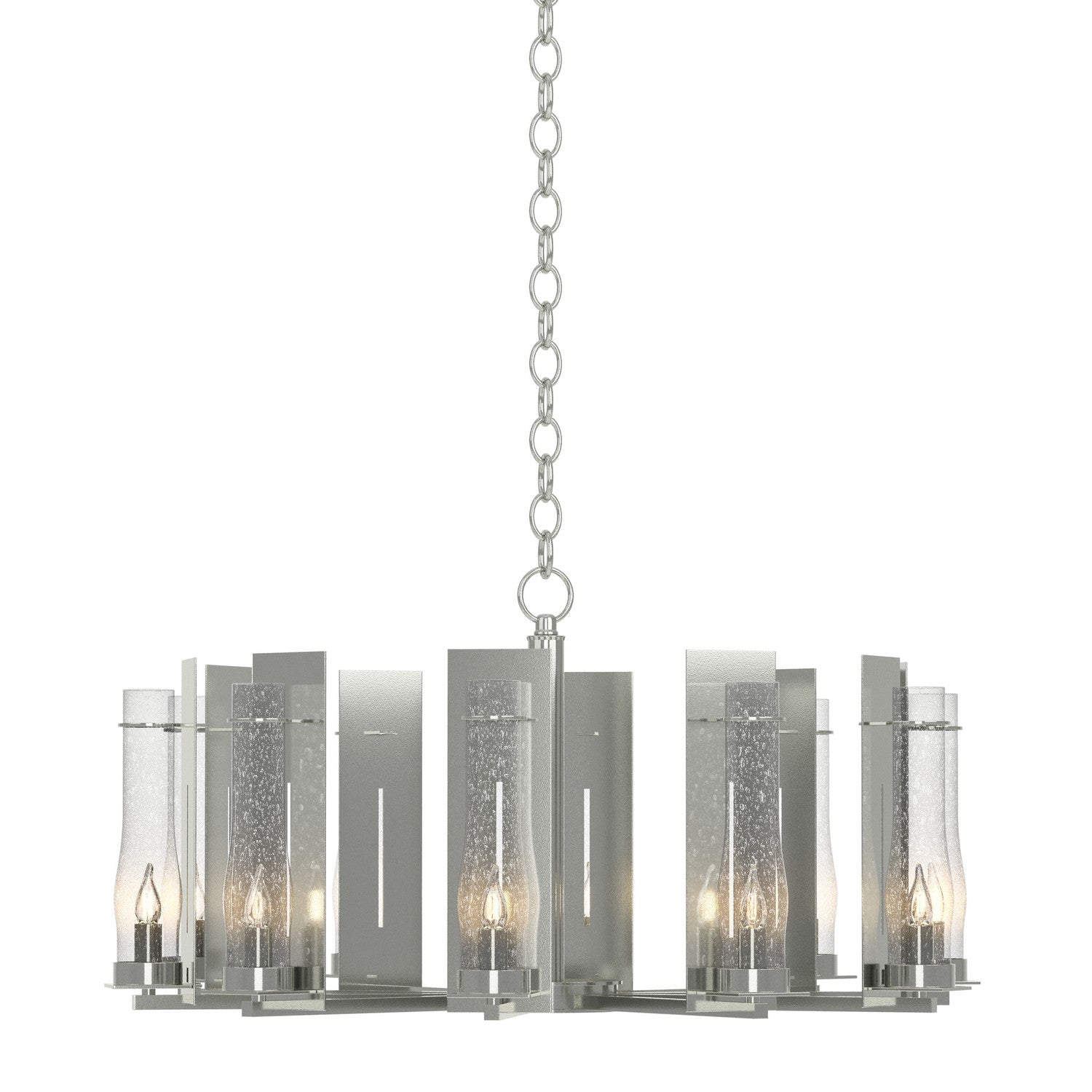 Hubbardton Forge - 103290-SKT-85-II0184 - Ten Light Chandelier - New Town - Sterling