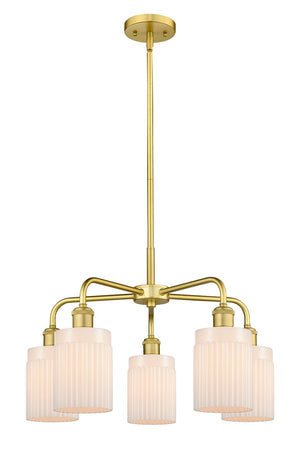 Innovations - 516-5CR-SG-G341 - Five Light Chandelier - Ballston - Satin Gold