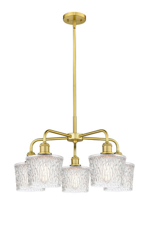 Innovations - 516-5CR-SG-G402 - Five Light Chandelier - Ballston - Satin Gold