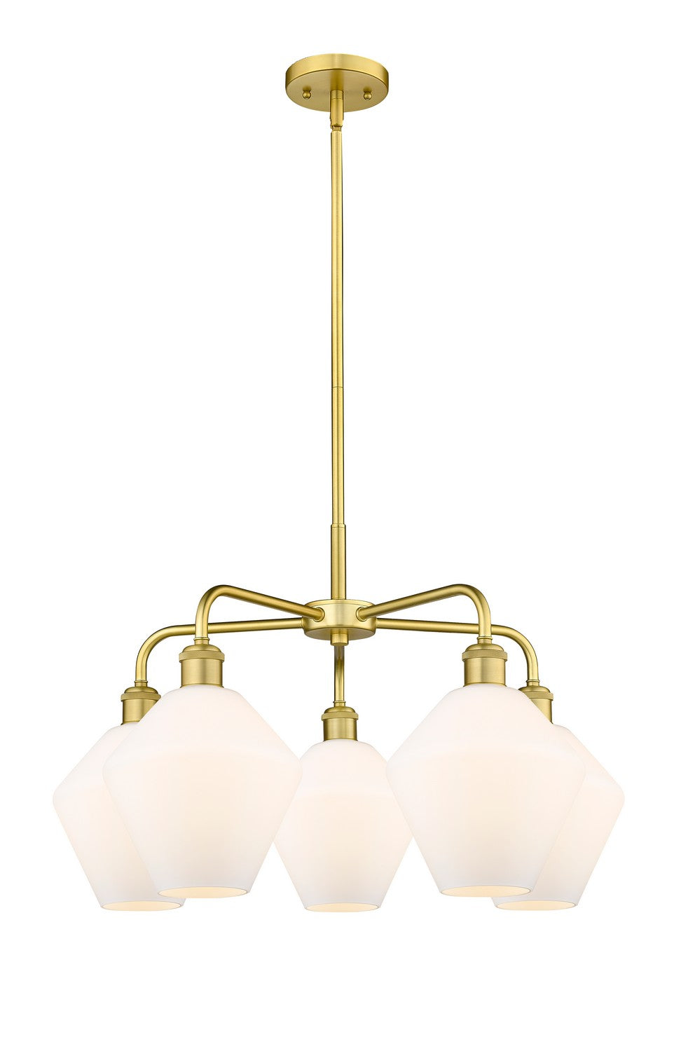 Innovations - 516-5CR-SG-G651-8 - Five Light Chandelier - Ballston - Satin Gold