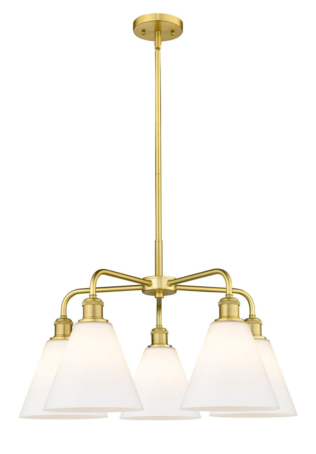 Innovations - 516-5CR-SG-GBC-81 - Five Light Chandelier - Ballston - Satin Gold