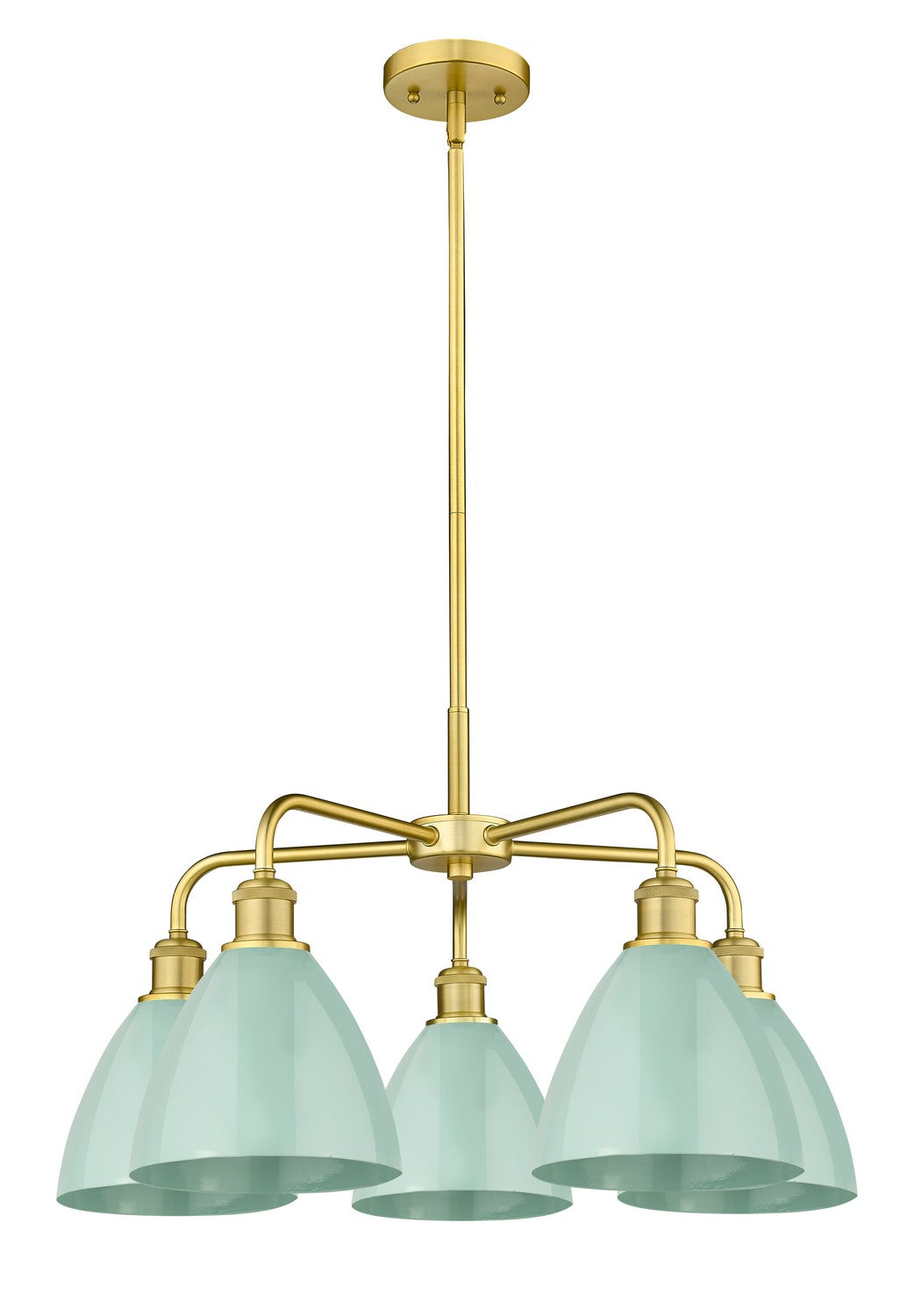 Innovations - 516-5CR-SG-MBD-75-SF - Five Light Chandelier - Ballston - Satin Gold