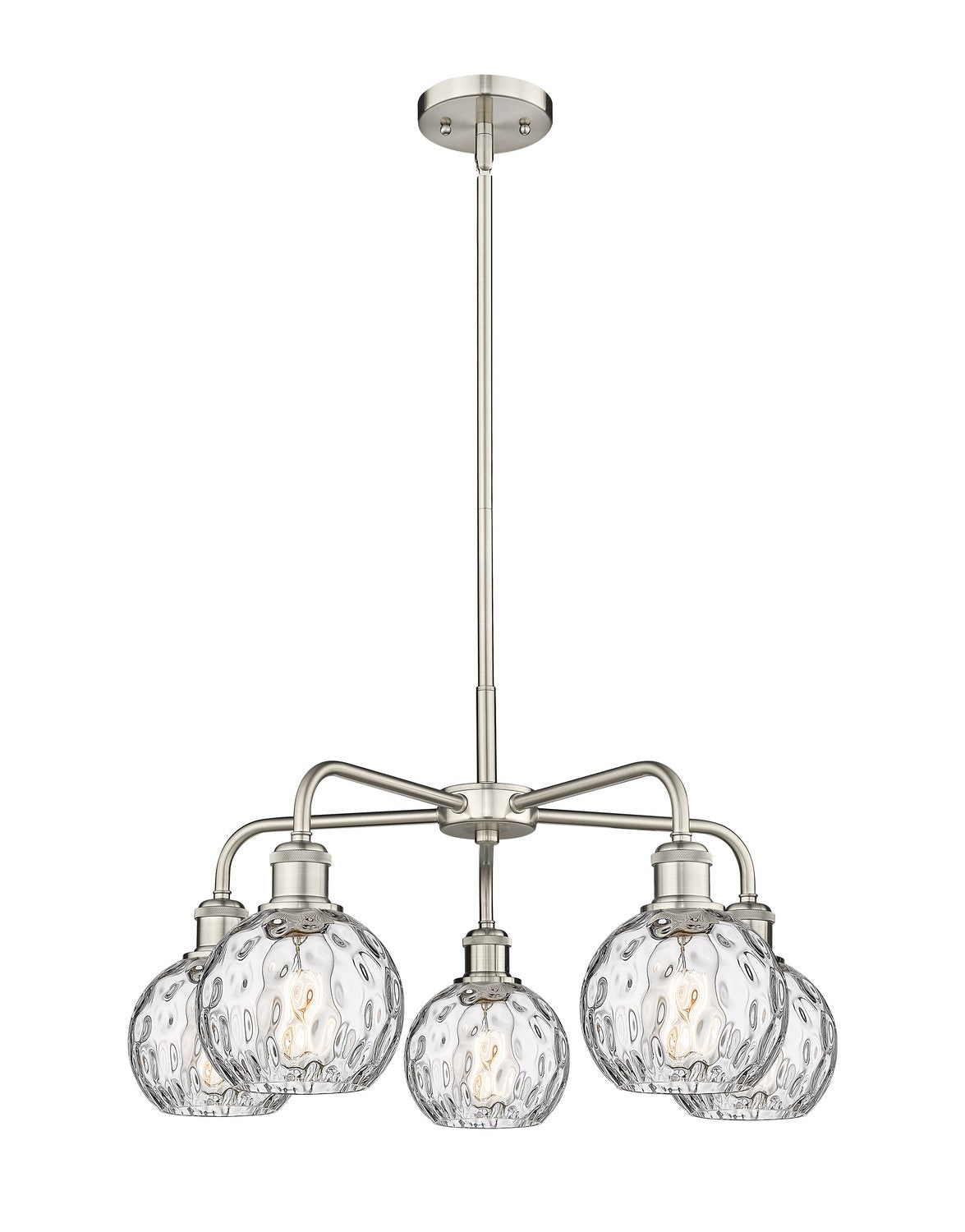 Innovations - 516-5CR-SN-G1215-6 - Five Light Chandelier - Ballston - Satin Nickel