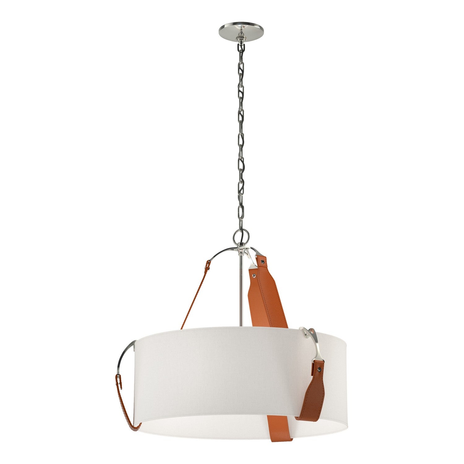 Hubbardton Forge - 104070-SKT-24-LC-SE2208 - Three Light Pendant - Saratoga - Polished Nickel