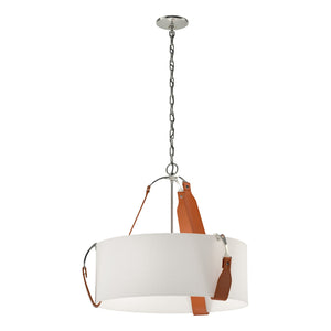 Hubbardton Forge - 104070-SKT-24-LC-SE2208 - Three Light Pendant - Saratoga - Polished Nickel