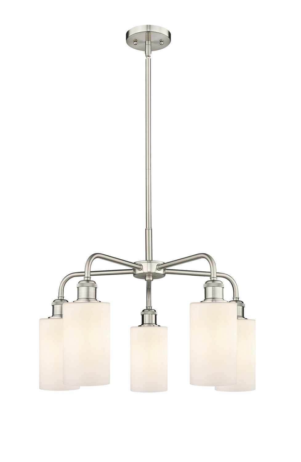 Innovations - 516-5CR-SN-G801 - Five Light Chandelier - Ballston - Satin Nickel